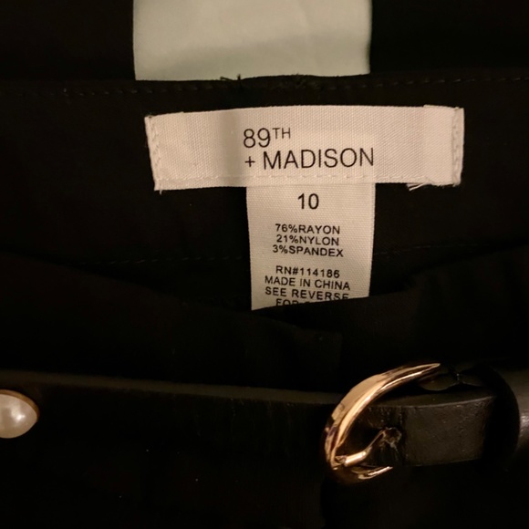 BLACK DRESS PANTS 89 Madison size 10 - Picture 2 of 3